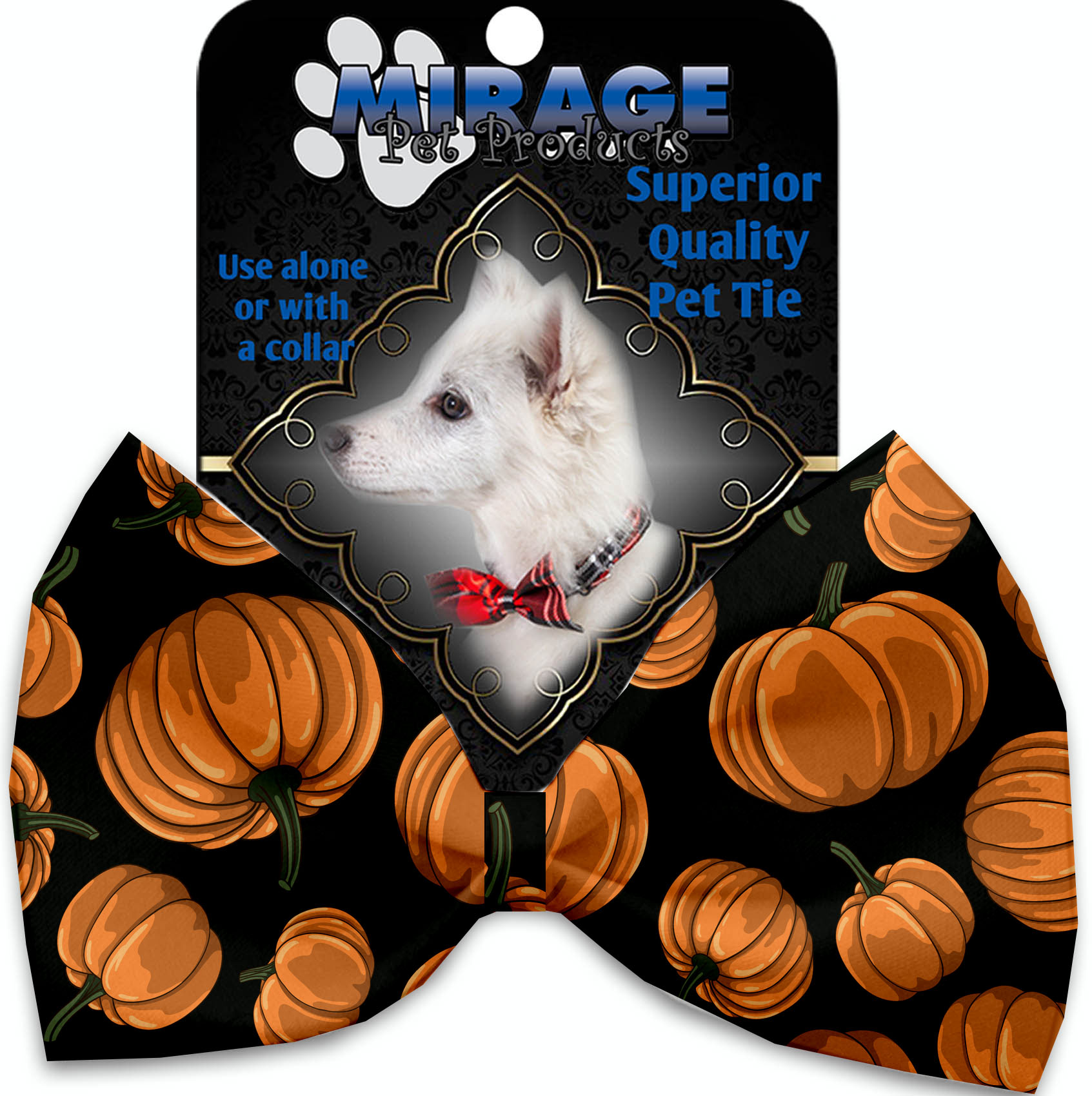 Pumpkin Patch Pet Bow Tie Collar Accessory with Velcro